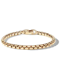 Men's Box Chain Bracelet In 18K Gold, 5mm