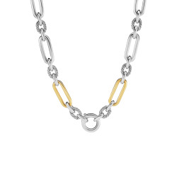 Lexington Chain Necklace In Sterling Silver With 18K Gold