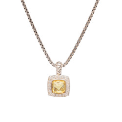 Petite Albion Citrine Pendant Necklace