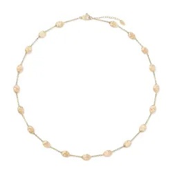 18K Yellow Gold Siviglia Bead Station Necklace