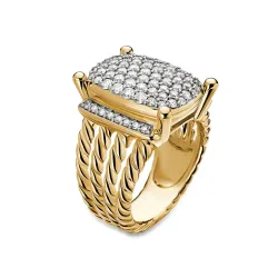 Wheaton 18K Yellow Gold With Diamonds Ring Size 6.5