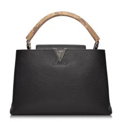 Black Taurillon Python Capucines MM