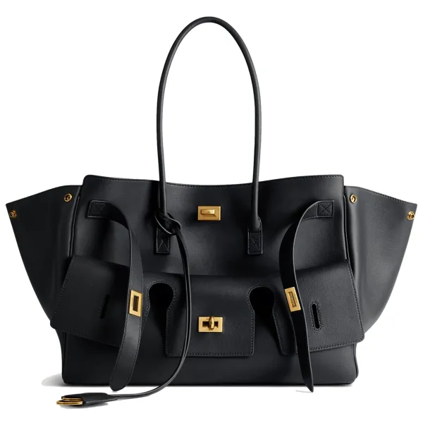 Bel Air Carry All Bag, Black and Gold, Medium