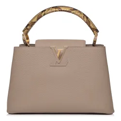 Beige Capucines Bag  Taurillon  Leather And Python PM