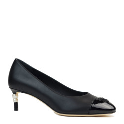 Black 21p Pumps With Pearls 36