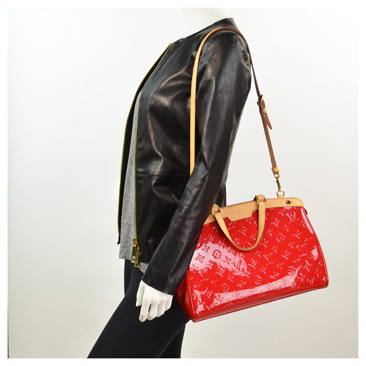 Louis Vuitton , Vernis Brea Patent Leather Bag in Red PO OS