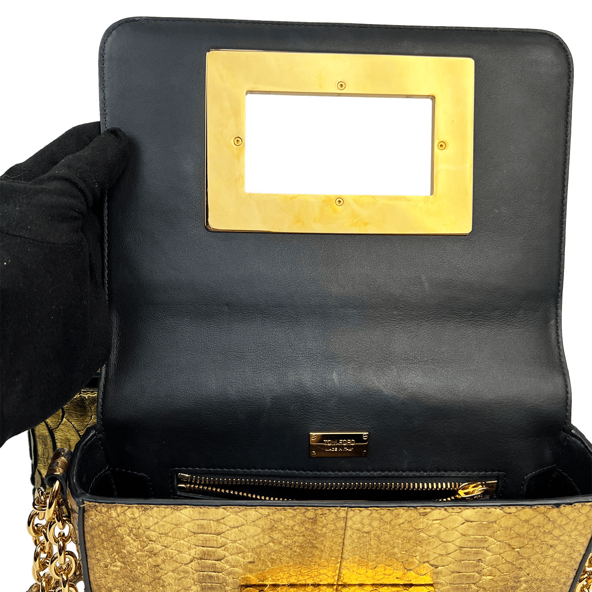 Tom Ford, Bags, As Seen On Beyonc Authentic Tom Ford Natalia Gold Python  Bag