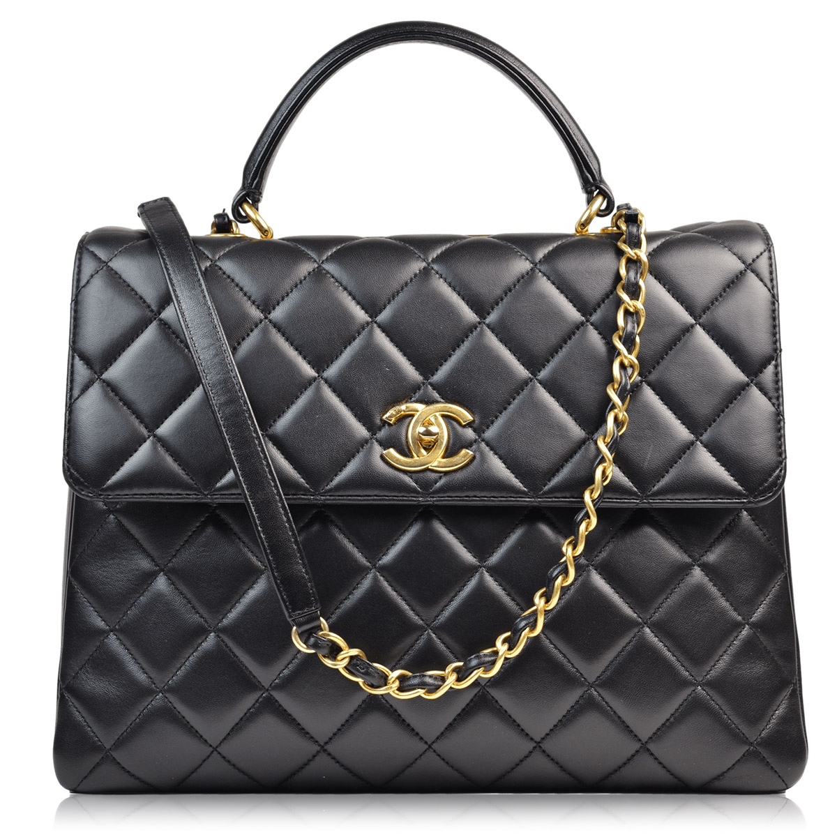 Chanel Blue Python Small Trendy CC Dual Handle Flap Gold Hardware
