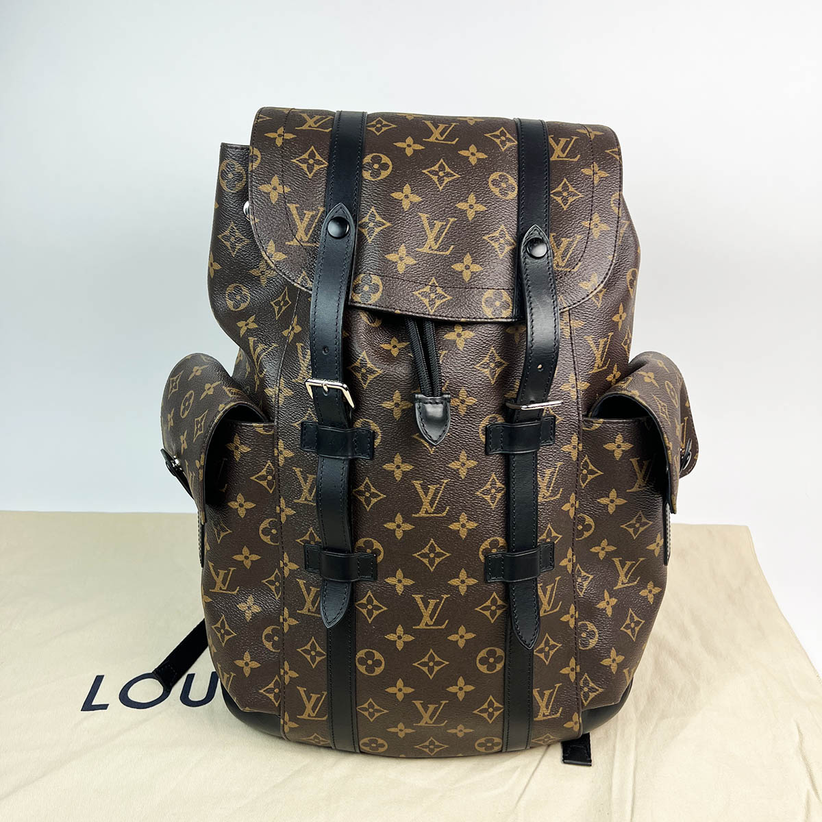 Louis+Vuitton+Christopher+Backpack+PM+Black+Canvas for sale online