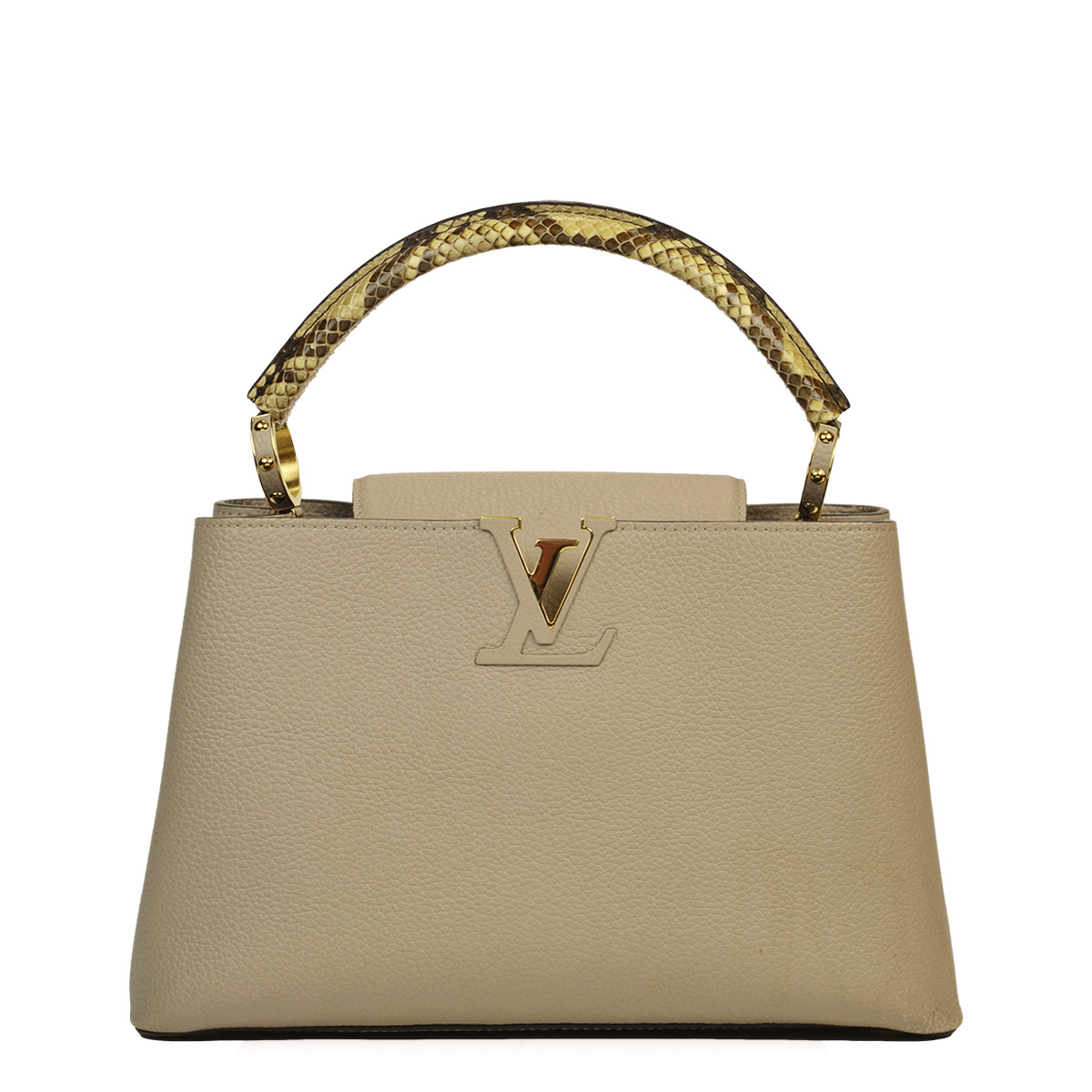 Louis Vuitton - Authenticated Capucines Handbag - Leather Beige Plain for Women, Never Worn, with Tag